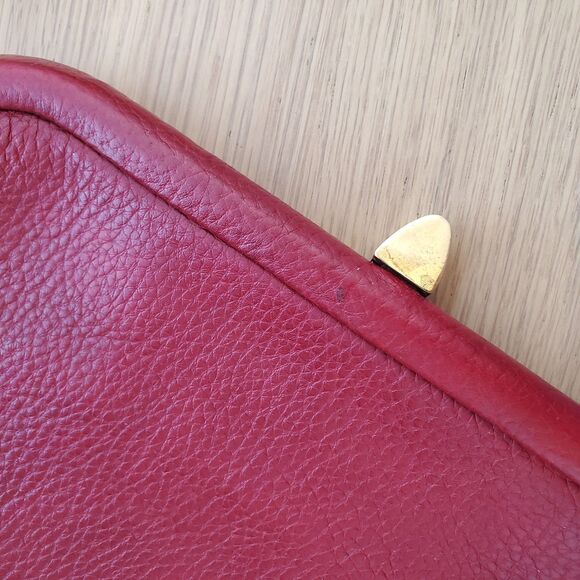 Vintage 50's Roger Van S Red Leather Clutch - Picture 8 of 9
